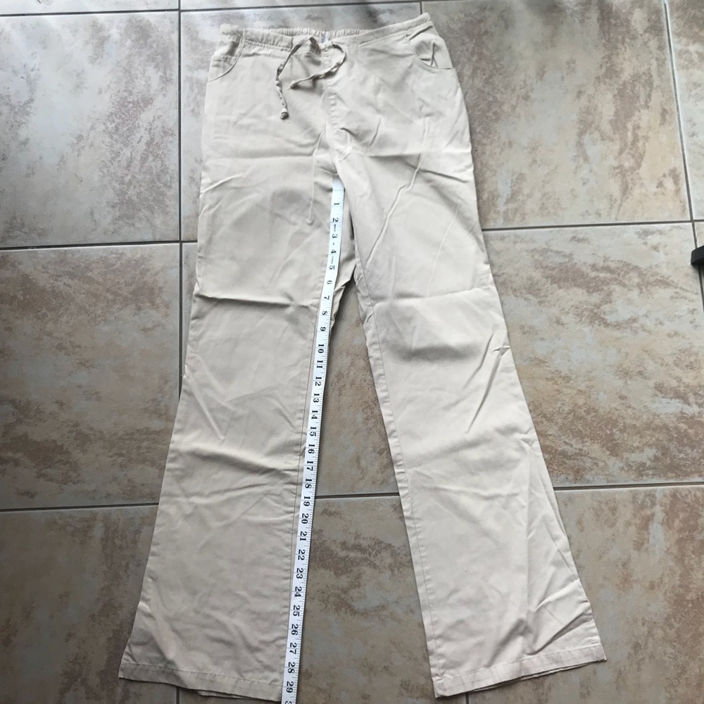 Dickies Beige scrub pants small tall